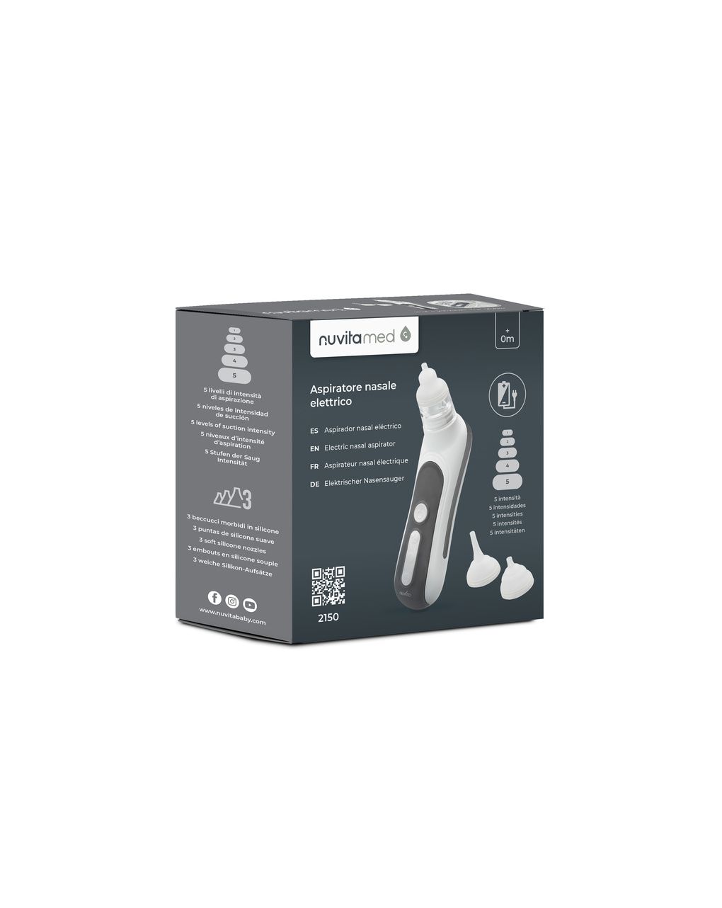 Aspiratore nasale elettrico con batteria ricaricabile 2150 – nuvita - immagine 9