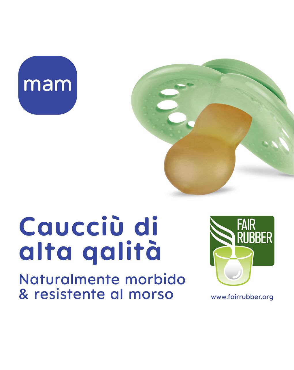 Succhietti original 6+ caucciù bio-circolare conf. doppia azzurro/blu – mam - immagine 3