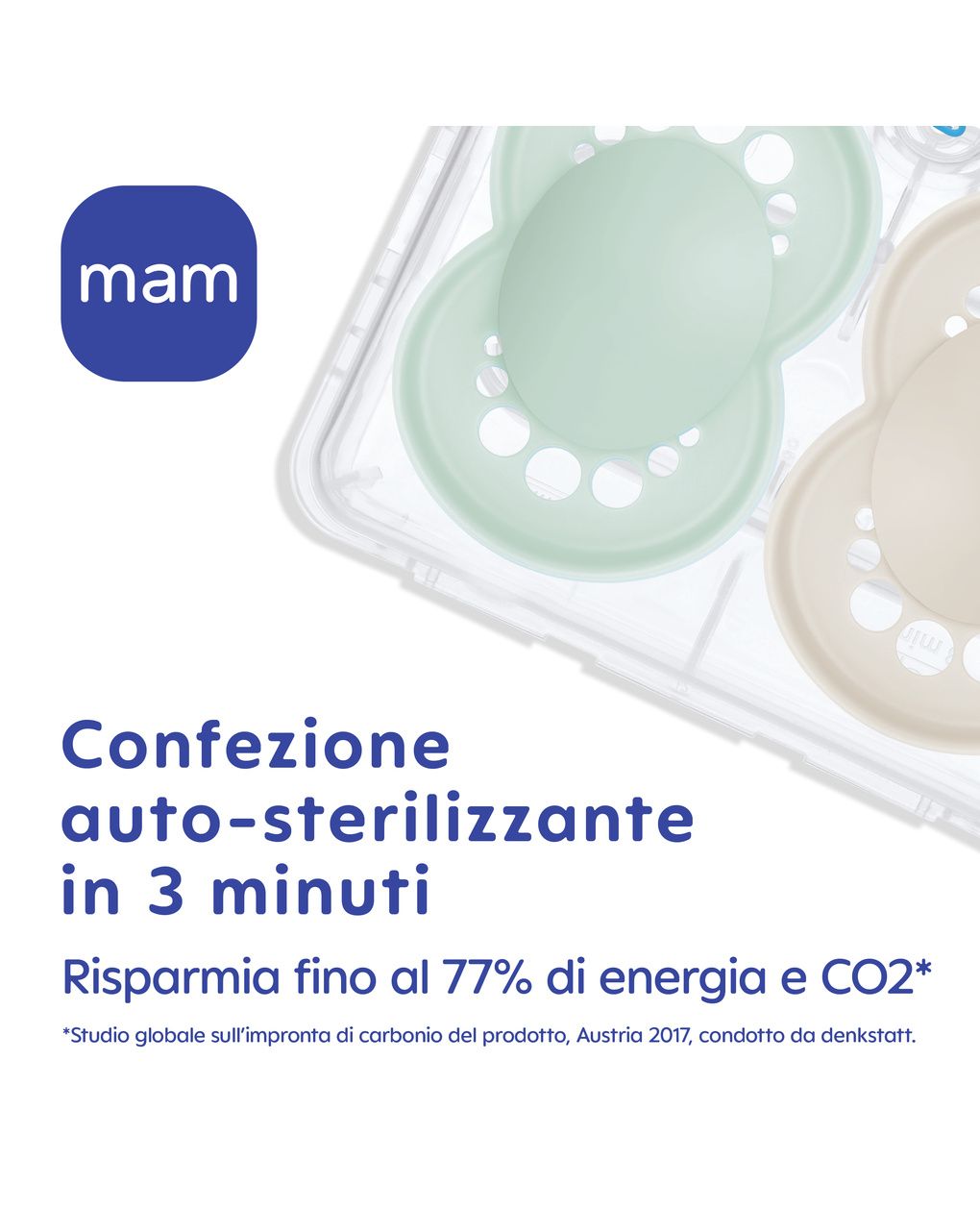 Succhietti original 6+ caucciù bio-circolare conf. doppia azzurro/blu – mam - immagine 4