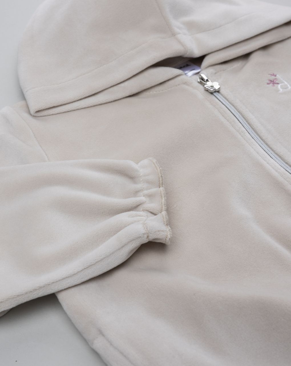 Felpa ciniglia bimba beige - immagine 5