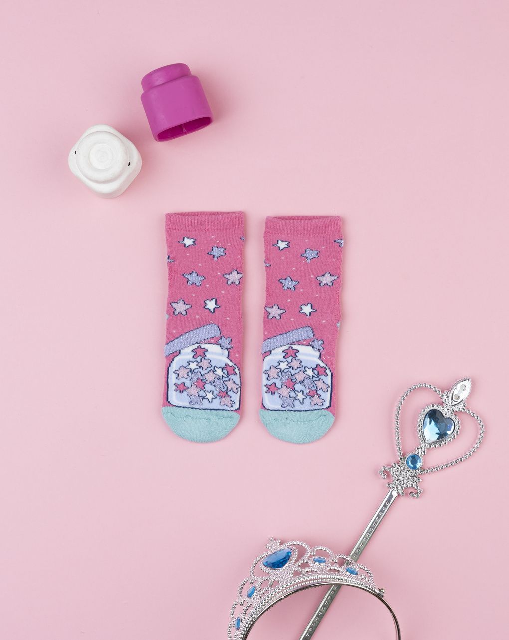 Antiscivolo bimba fucsia unicorno - immagine 2
