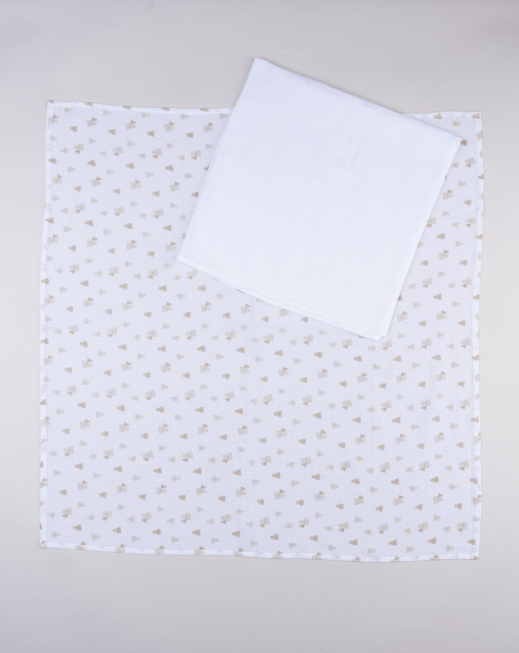 Pack 2 quadrati in mussola neonato – corredino - immagine 2