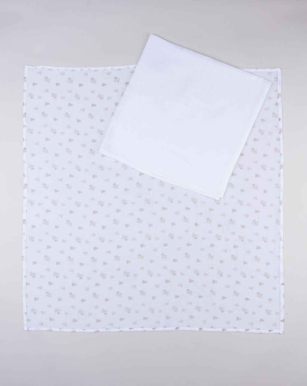 Pack 2 quadrati in mussola neonato – corredino - immagine 3