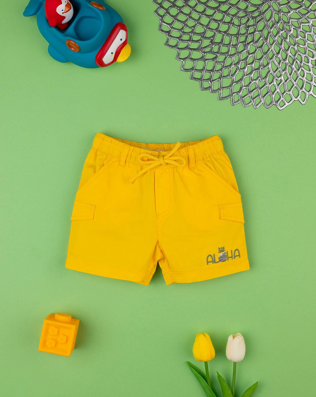 Short bermuda bimbo giallo - immagine 2