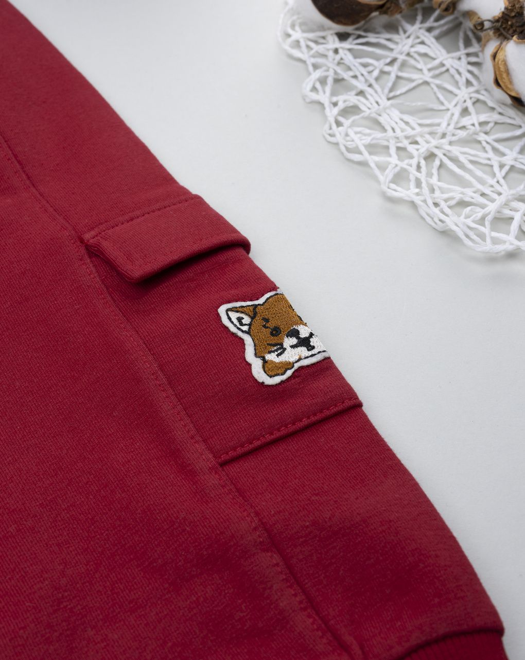 Pantalone felpato bimbo bordeaux - immagine 5