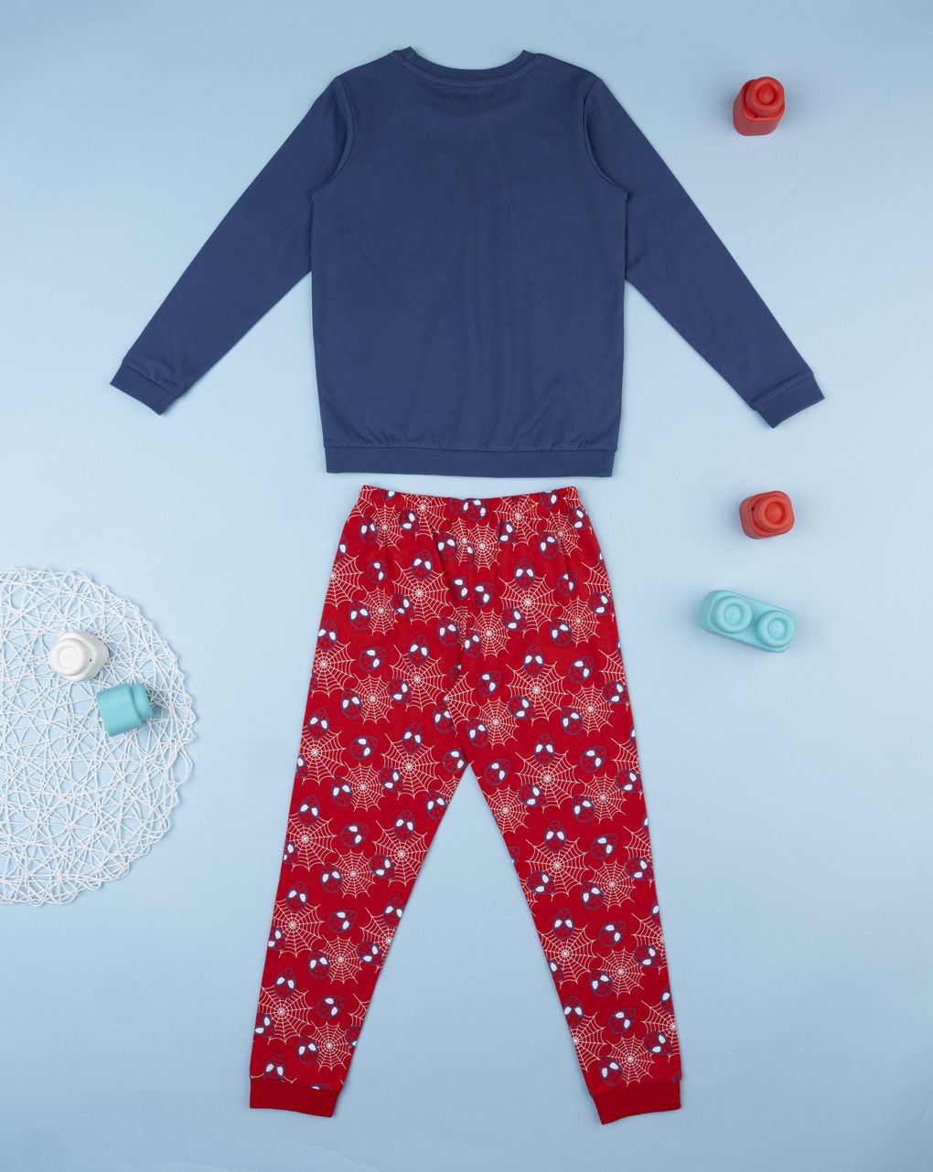 Pigiama bambino blu/rosso spiderman - immagine 3