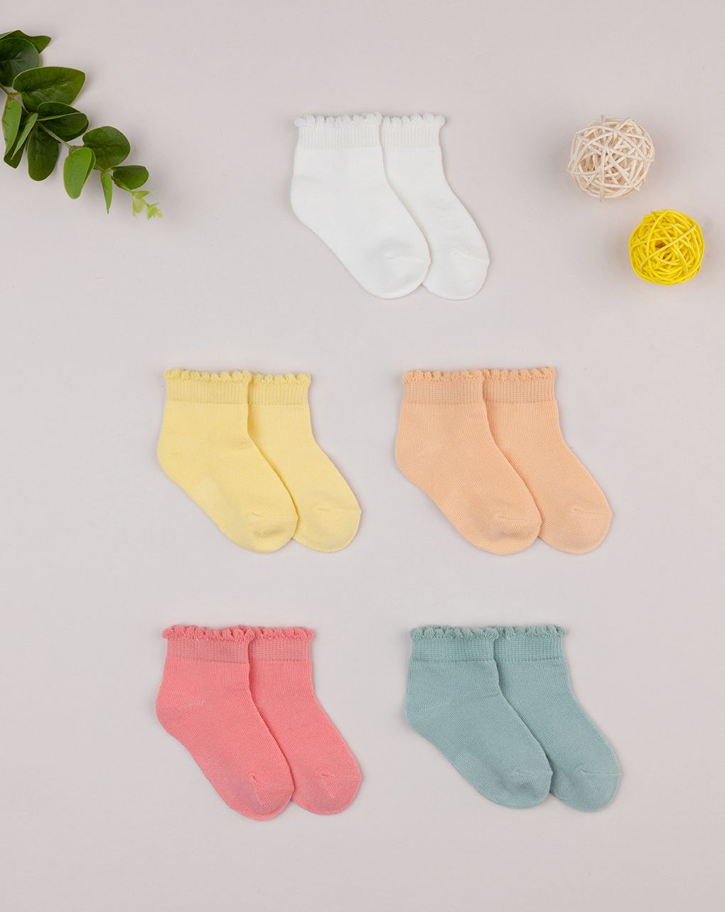 Pack 5 calze corte bimba multicolor - immagine 3