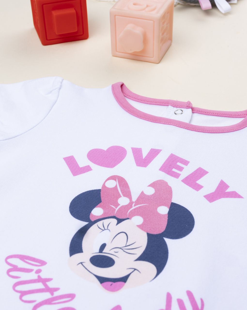 T-shirt bimba bianca minnie rosa - immagine 4